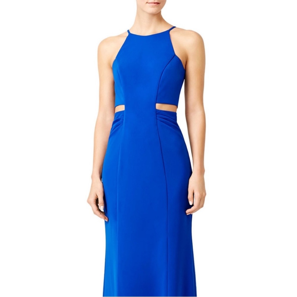 Badgley Mischka Royal Blue Keena Maxi Dress